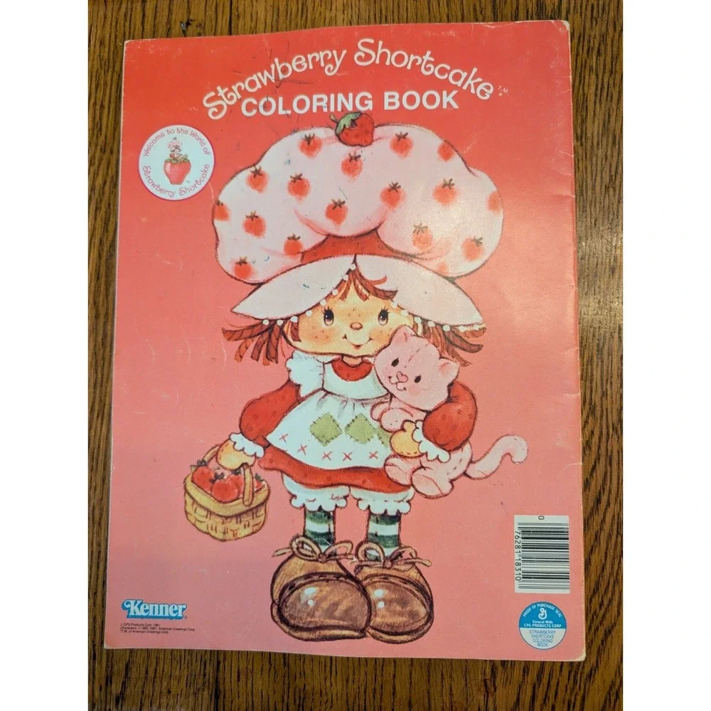 Vintage Strawberry Shortcake‎ Coloring Book Kenner 1981 Used 4 Pages Colored